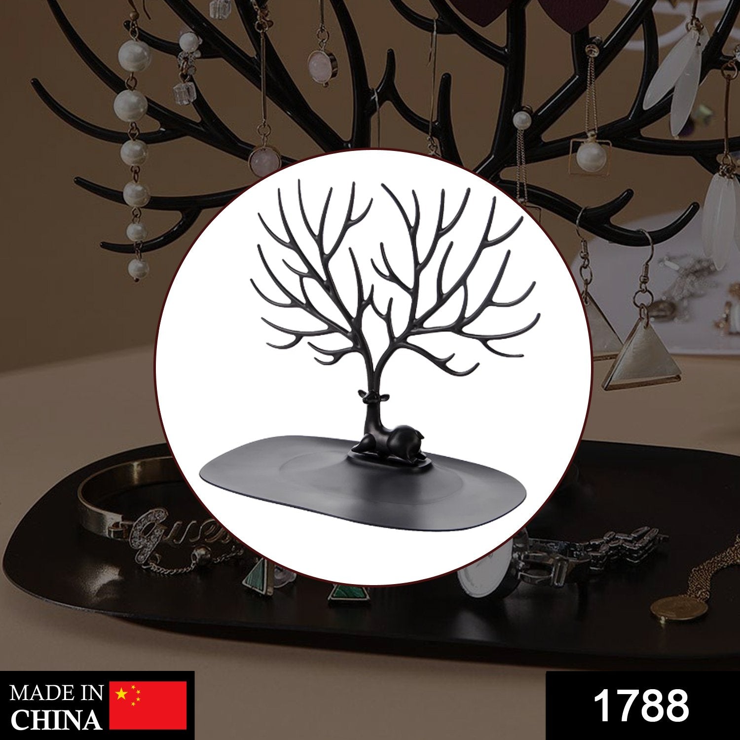 1788 Deer Shaped Jewellery Display Holder Earring Necklace Holder Organiser (1Pc Only) 1788 Deer Shaped Jewellery Display Holder Earring Necklace Holder Organiser (1Pc Only)